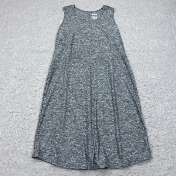 Duluth Dress Womens Large Gray Ink Armachillo Cooling Sleeveless Thin Airy Dress - Picture 1 of 7